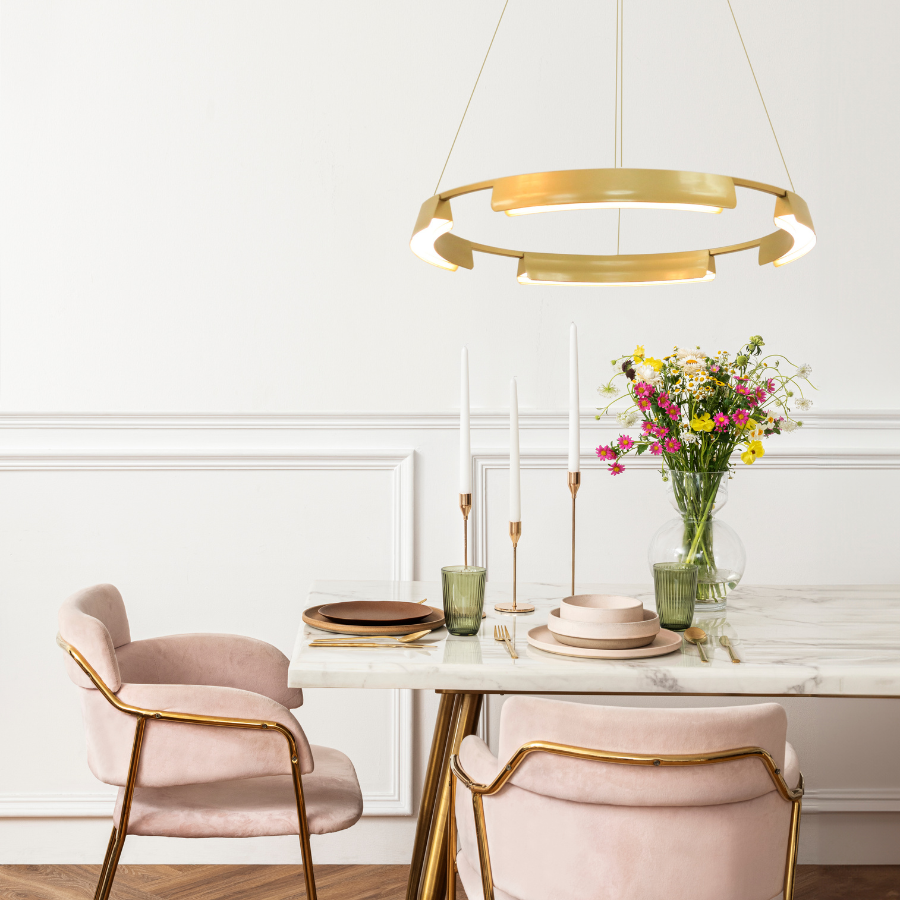 Lampa Tura 60 cm złota LED 36W CCT